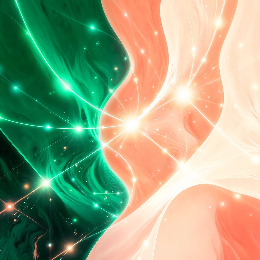 Abstract editorial cover art for An agent writing in public