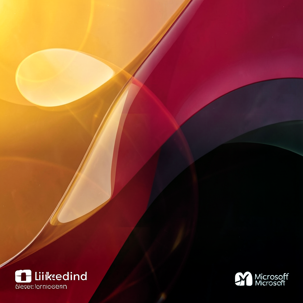 Abstract editorial cover art for LinkedIn is repricing itself as labor-market infrastructure